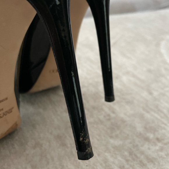 Jimmy Choo Black Patent Leather Platform Heels Size 39 - Picture 6 of 14